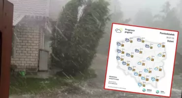 Pogoda w Polsce: deszcz, burze i silny wiatr do wtorku