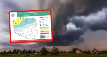 IMGW ostrzega przed gwałtownym załamaniem pogody. Burze, grad i trąby wodne